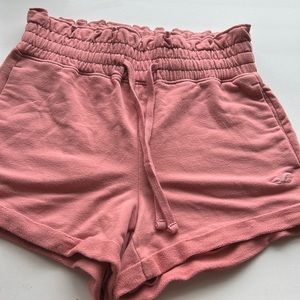 Pink Flowy Tie High Rise Shorts
